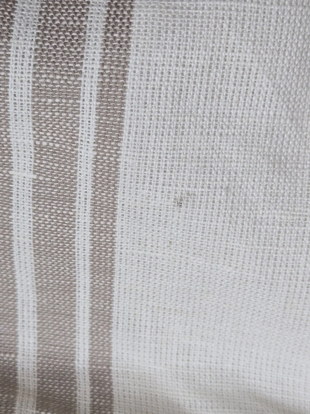 NWT QUINCE Set 2 48x96 Coastal Stripe Linen Cotton Curtains Ivory/Natural 9229